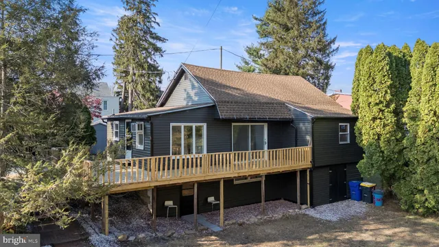 a house that has a tree in it