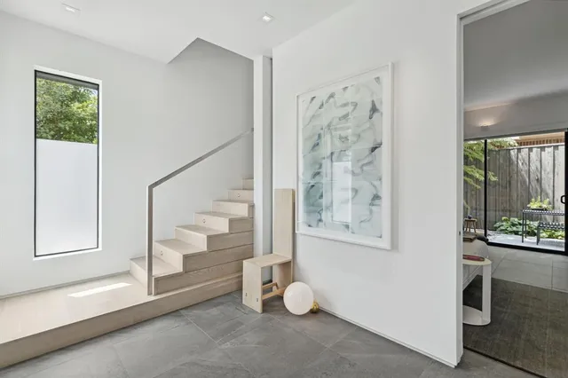 a view of entryway with livingroom and furniture