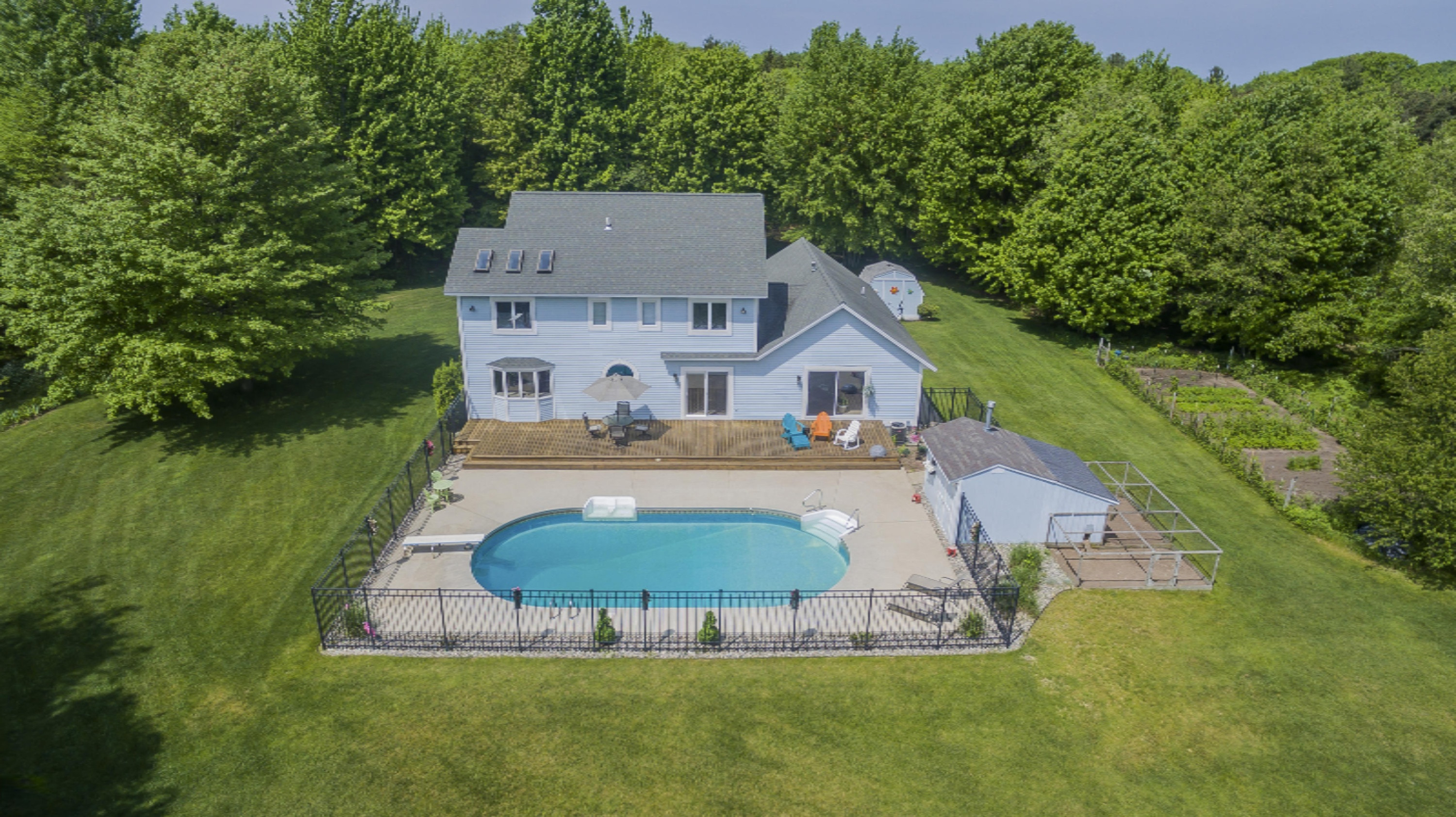 6260 Quarterline Road Spring Lake, MI 49456 - Photo 3 of 26 Quarterline drone back