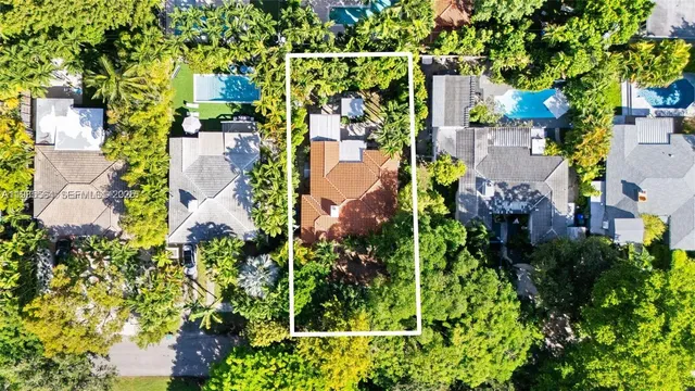 an aerial view of multiple house