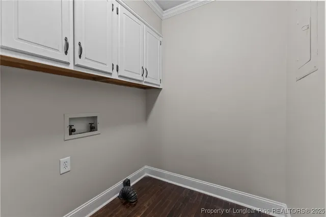 a view of a small space with empty racks on the wall