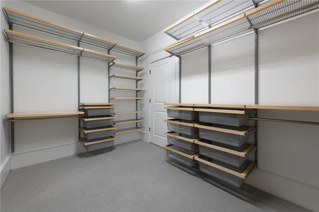 a view of closet and stairs