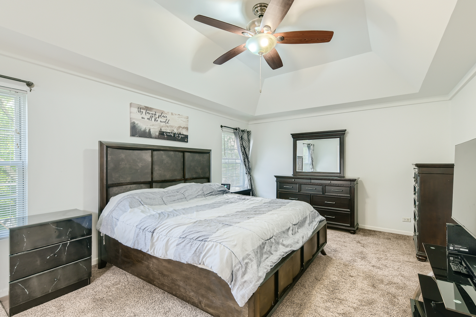 321 Rockhurst Road Bolingbrook, IL 60440 - Photo 17 of 21 a bedroom with a bed and a flat screen tv