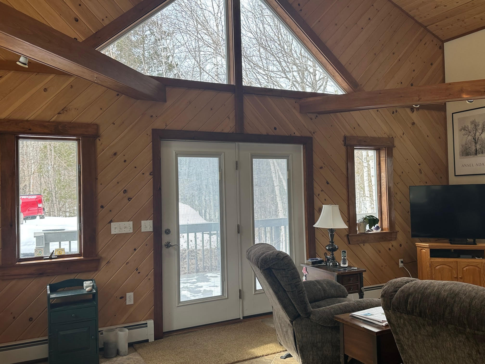 74 Garland Road Dixmont, ME 04932 - Photo 14 of 40 Great Room to deck