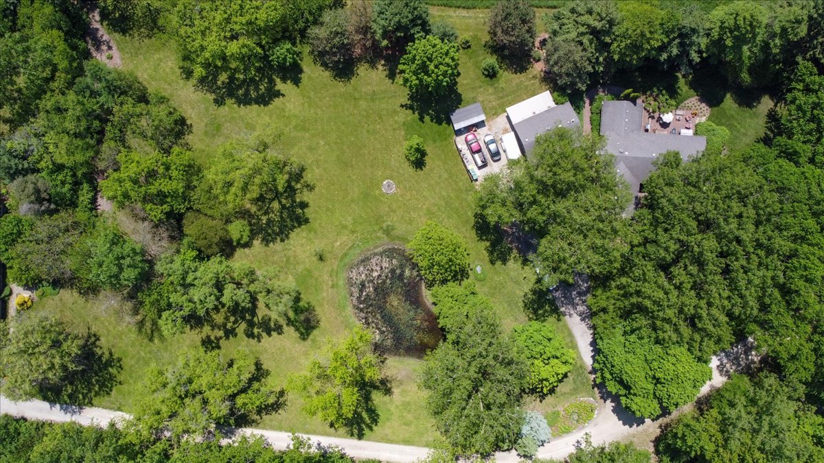 2N989 Beith Road Elburn, IL 60119 - Photo 33 of 35 an aerial view of residential house with outdoor space and trees all around