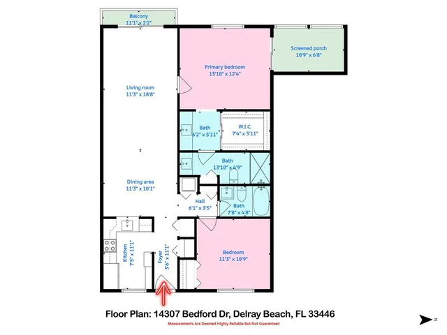 $199,000 | 14307 Bedford Drive, Unit 204, Delray Beach, FL 33446