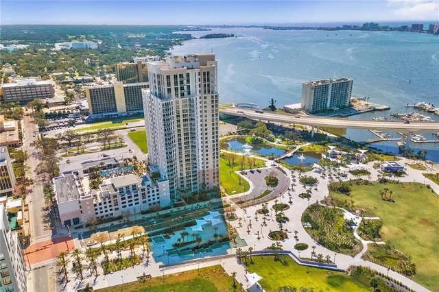 a front view of a building and street