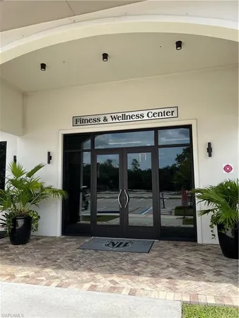 a view of a entryway door of the building