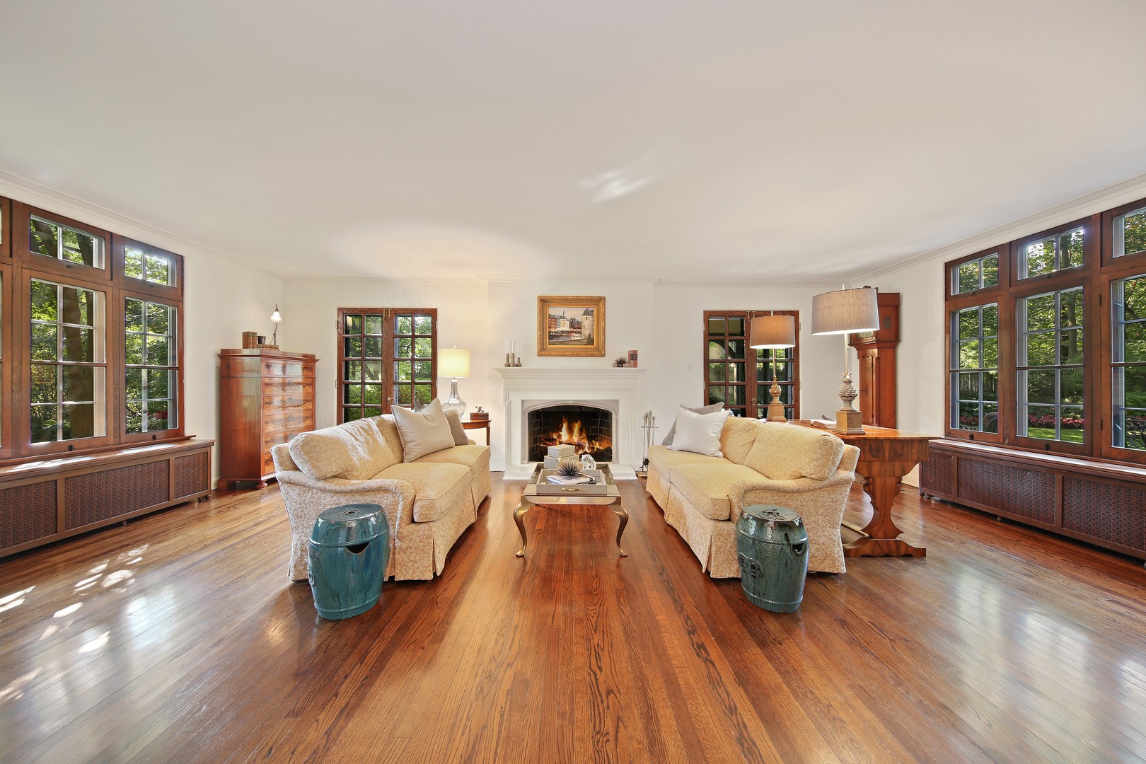 712 Taft Road Hinsdale, IL 60521 - Photo 12 of 25 a living room with furniture and a fireplace