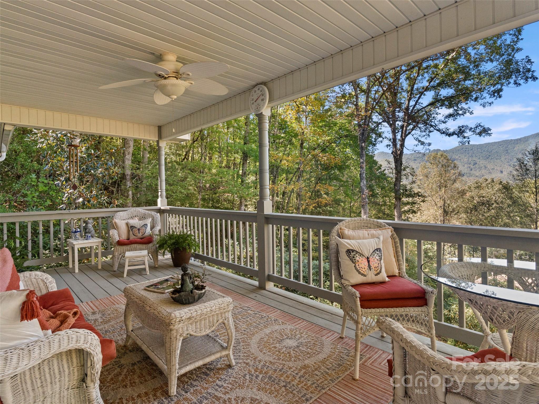 296 Ivy Ridge Circle Sylva, NC 28779 - Photo 25 of 42 a view of a chairs in wooden deck