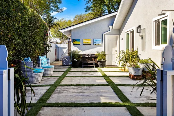 a view of outdoor space yard deck patio and outdoor seating