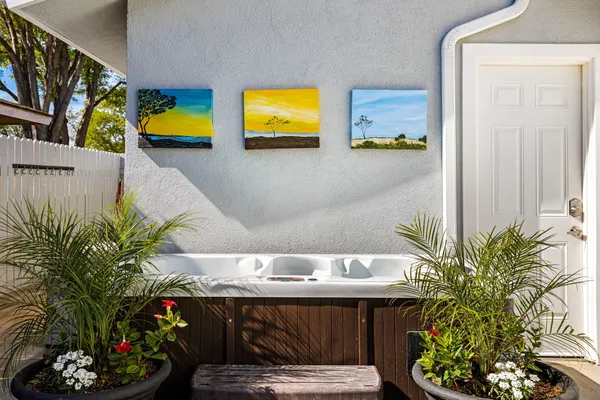 a house view with a outdoor space