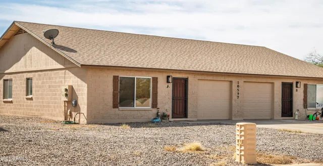 front view of a house with a outdoor space