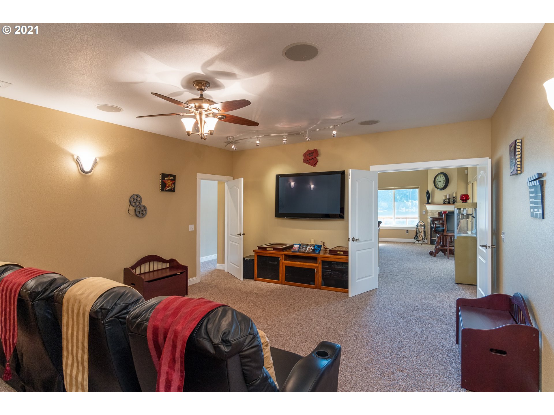 70946 Devore Arm Road Lakeside, OR 97449 - Photo 19 of 48 a living room with furniture and a flat screen tv