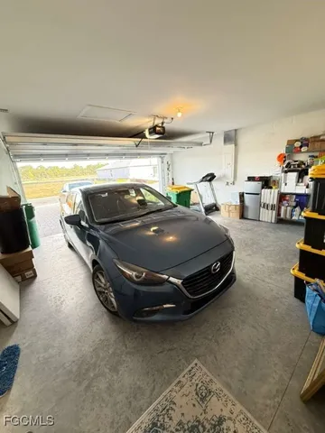 a car parked in garage
