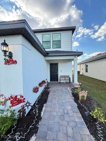 a front view of a house