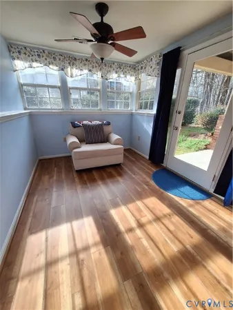 a living room with a couch and a table