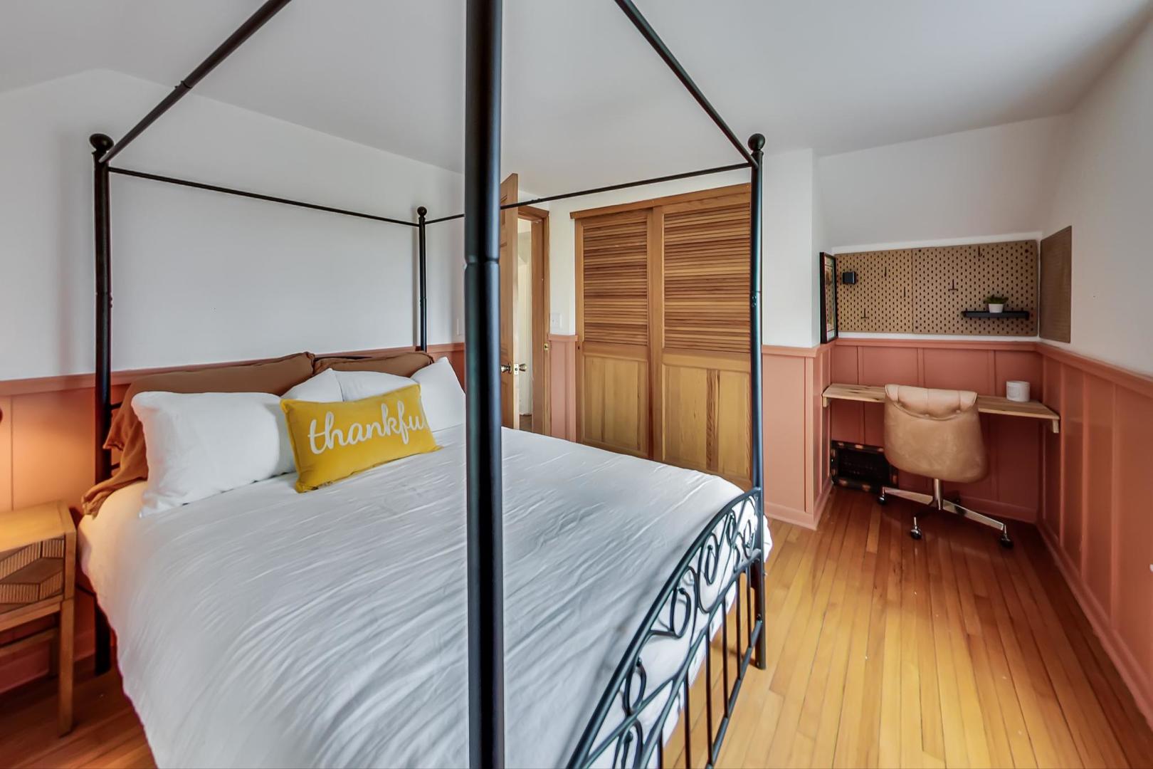 20792 Illinois Rte 59 Barrington, IL 60010 - Photo 23 of 35 a bedroom with a bed and wooden floor