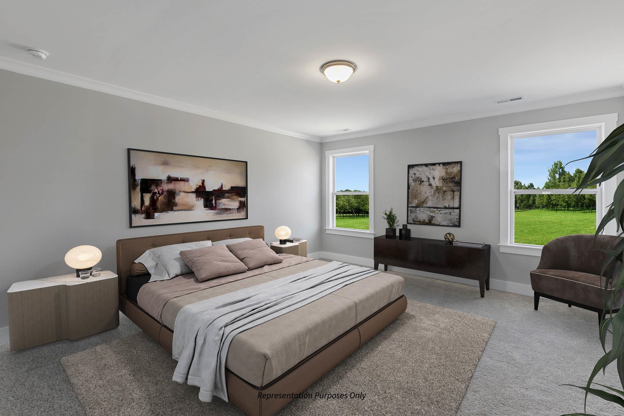 142 Beacon Hl Road Lillington, NC 27546 - Photo 20 of 38 a bedroom with a bed and a couch