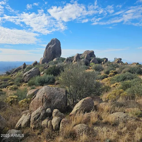 a view of a lake with mountains in the background