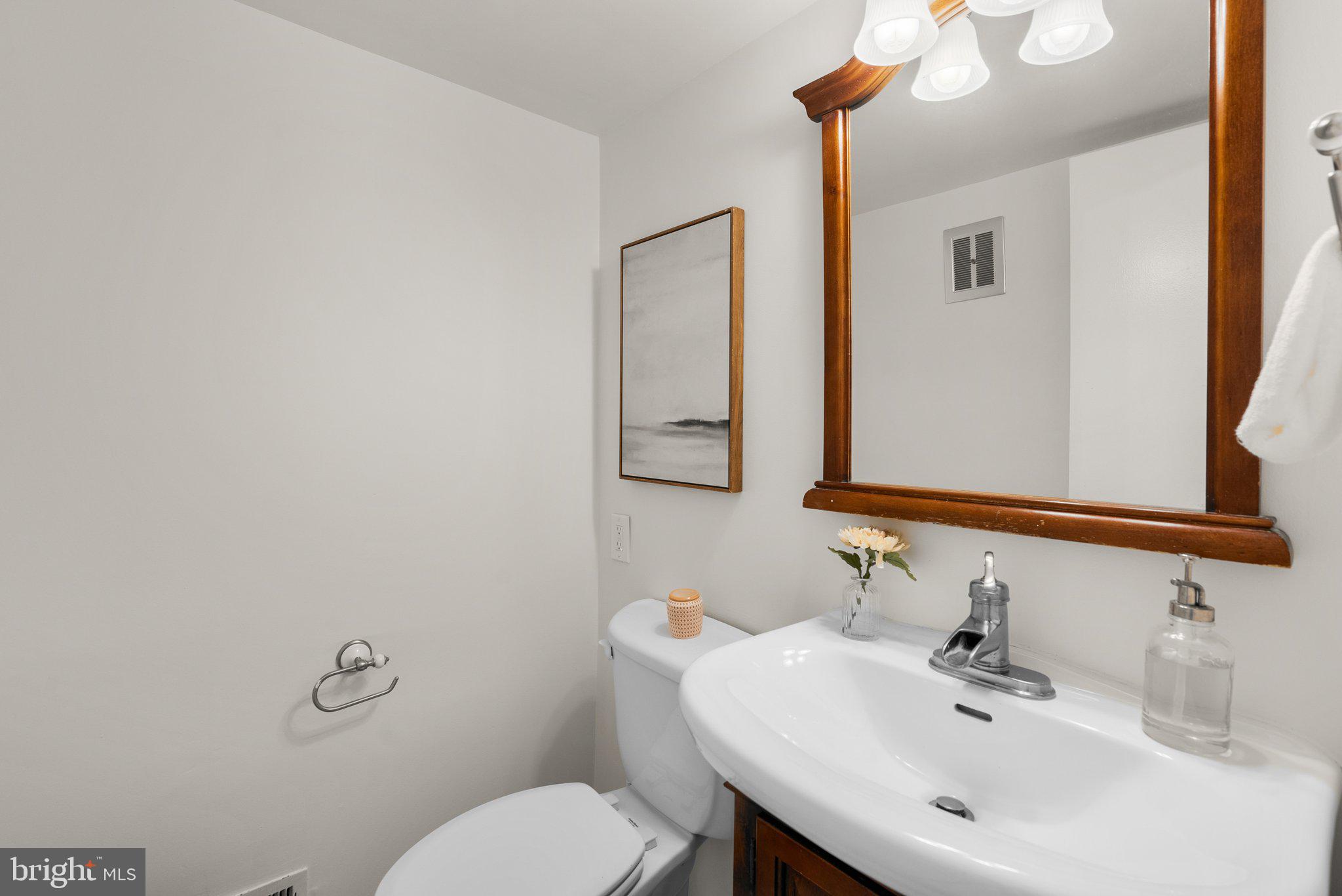 200 Eldrid Drive Silver Spring, MD 20904 - Photo 20 of 44 a bathroom with a toilet a sink and mirror