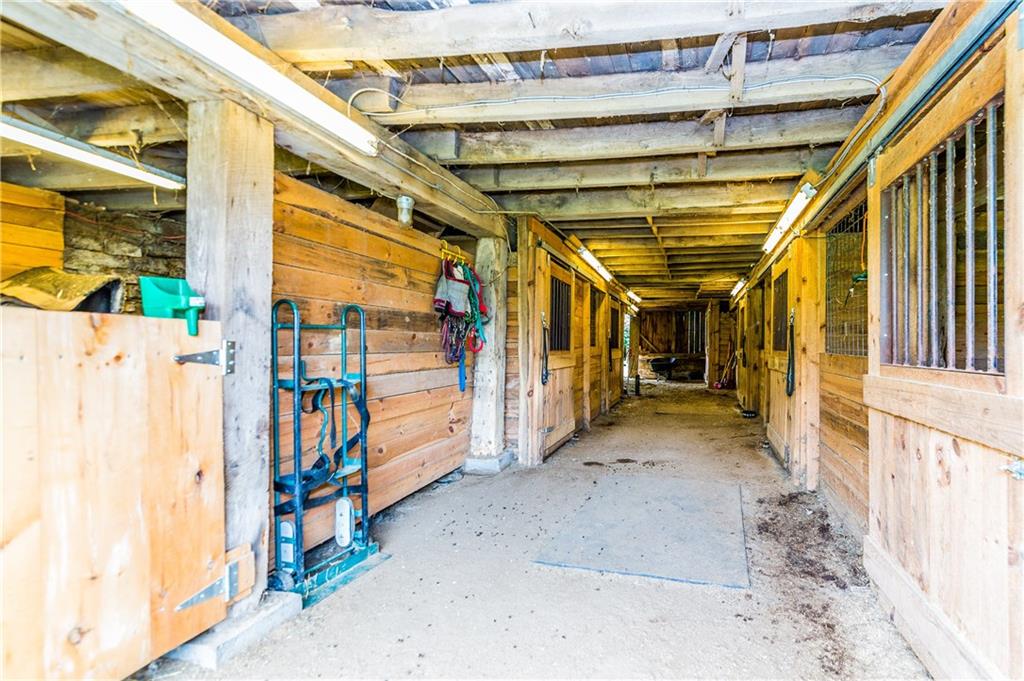 154 Chevy Lane Rochester, PA 15074 - Photo 22 of 25 The 6 stalls are generous in size, including a birthing stall and tack area.