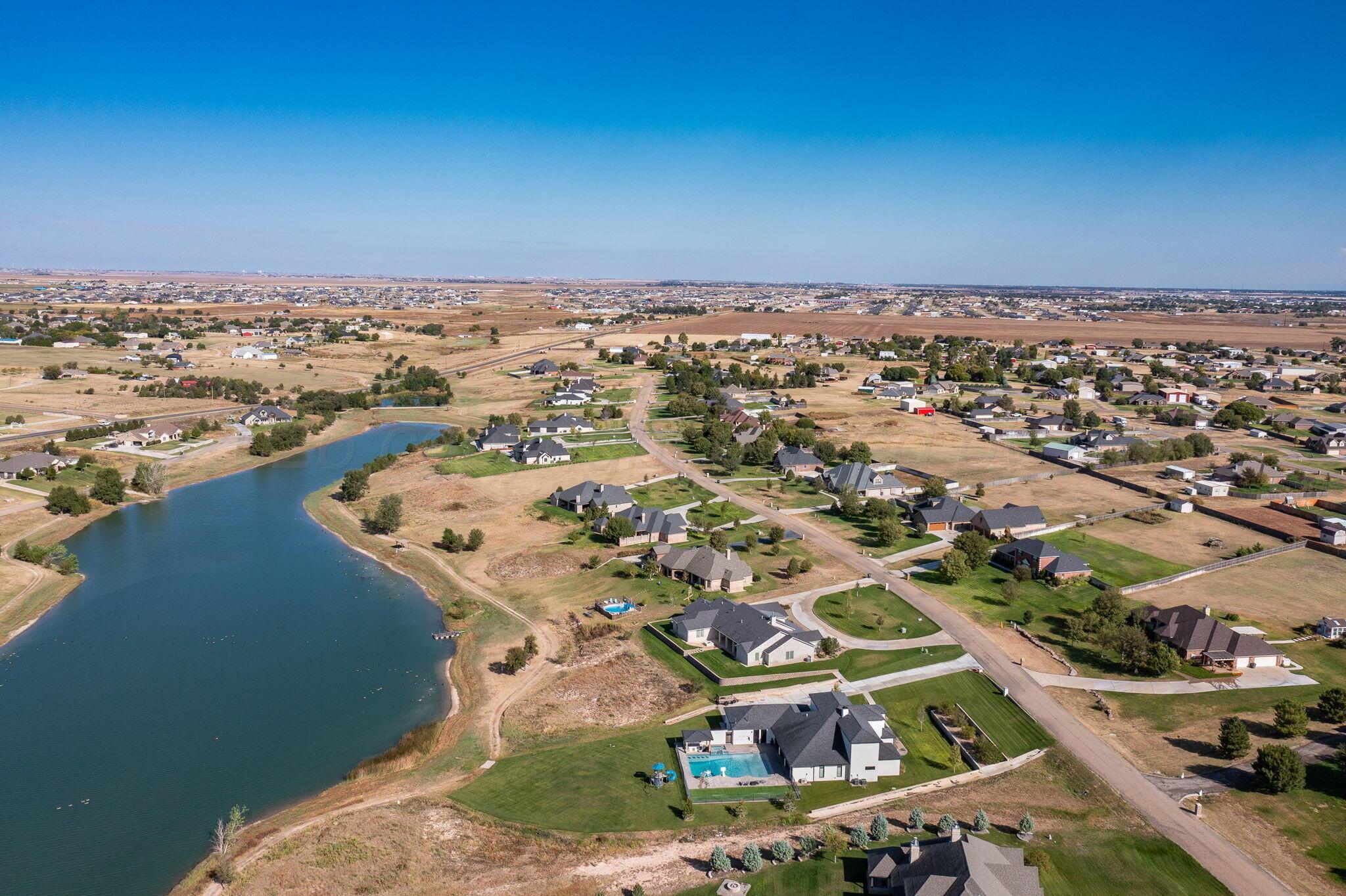 17400 Spring Lake Drive Canyon, TX 79015 - Photo 45 of 52 an aerial view of a house with a ocean view