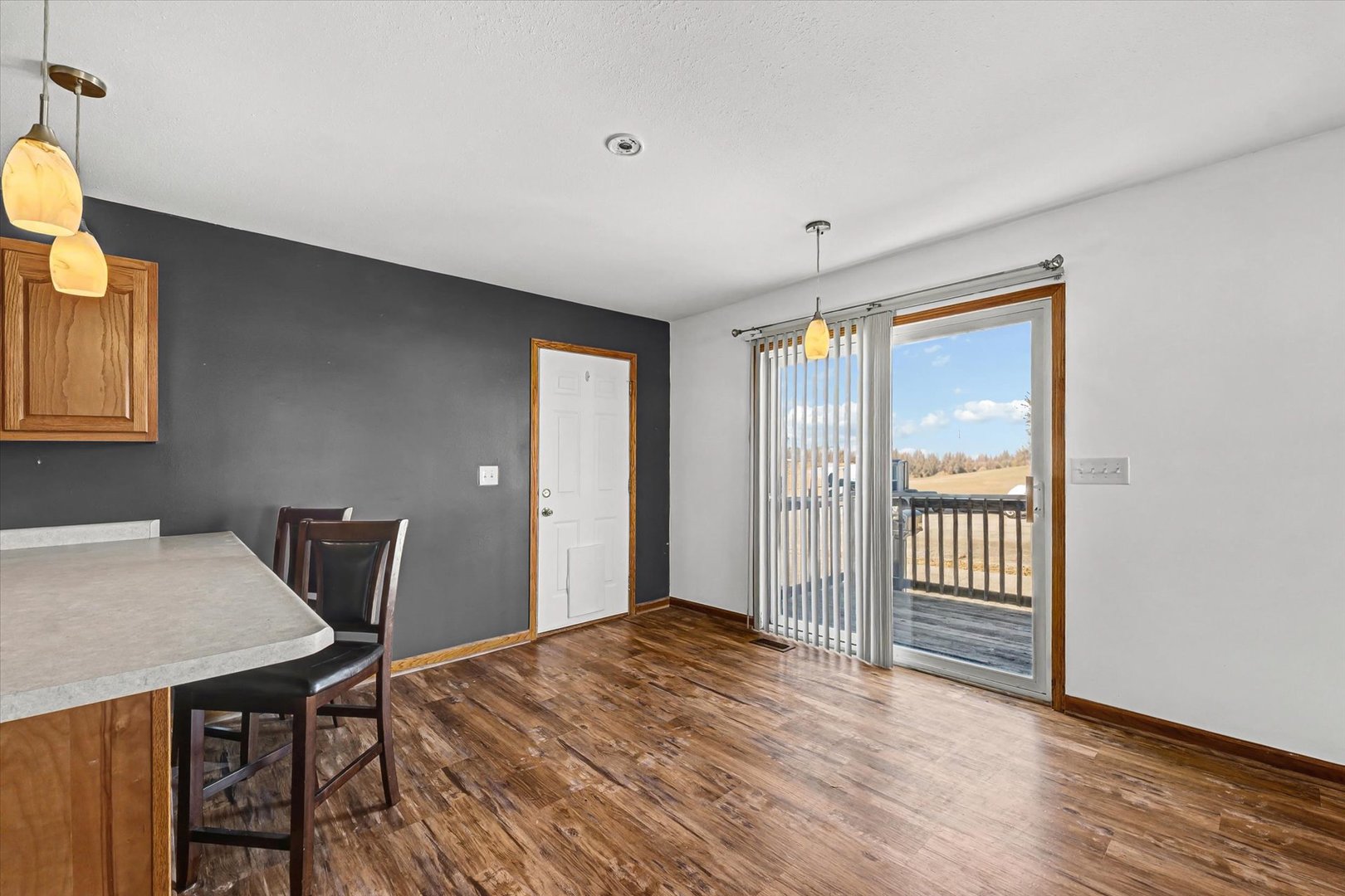 306 B W Lytle Street Newman, IL 61942 - Photo 9 of 47 a view of a room with wooden floor windows and entryway