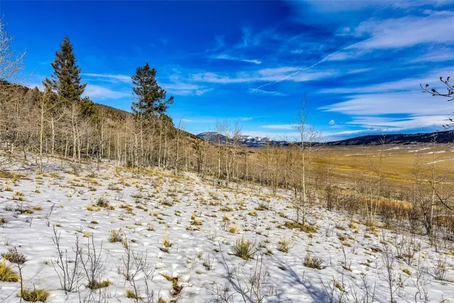 a view of water covered with snow
