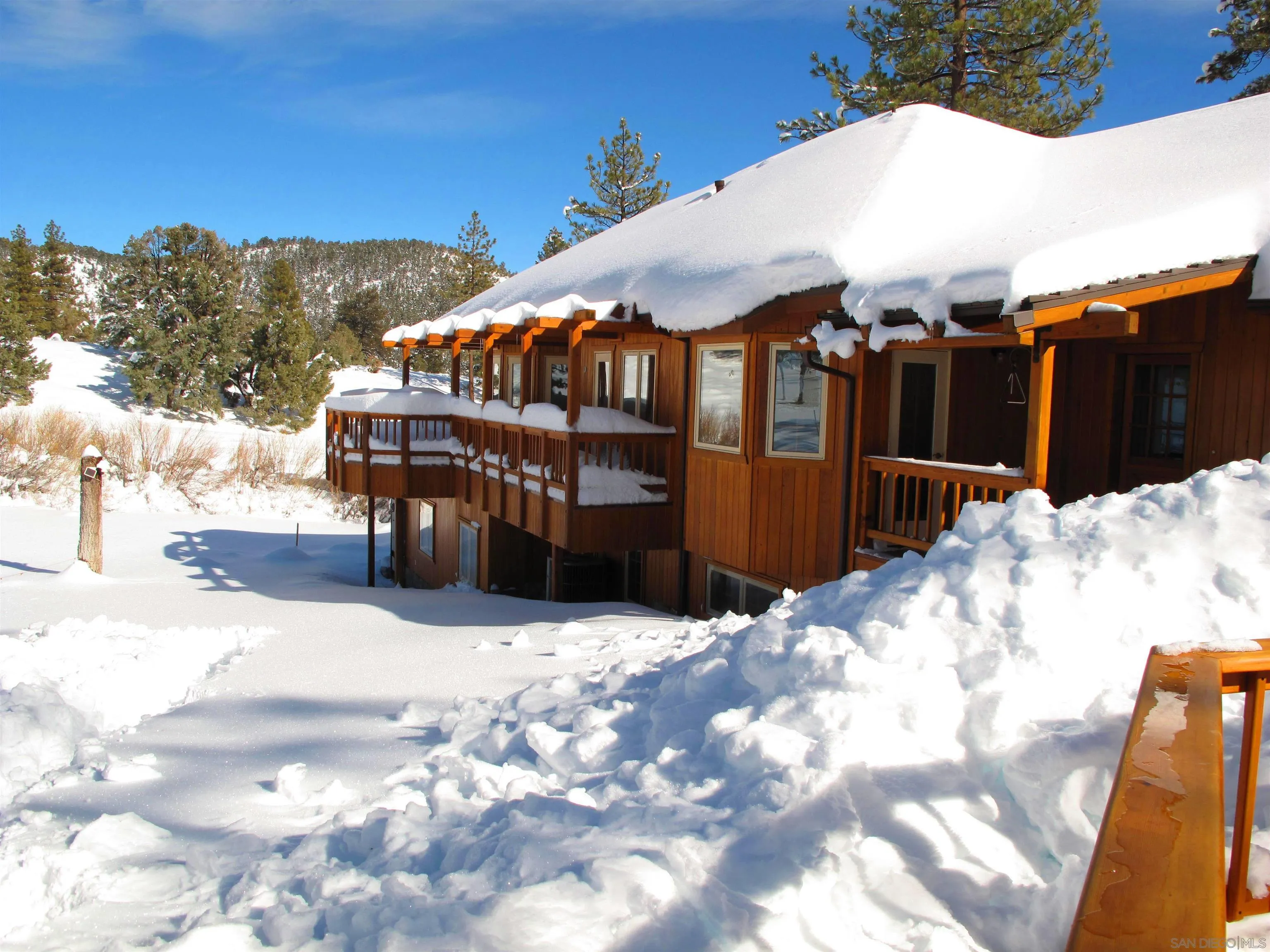 32890 Seymour Canyon Road Frazier Park, CA 93225 - Photo 12 of 17 a view of a house with a snow in the yard