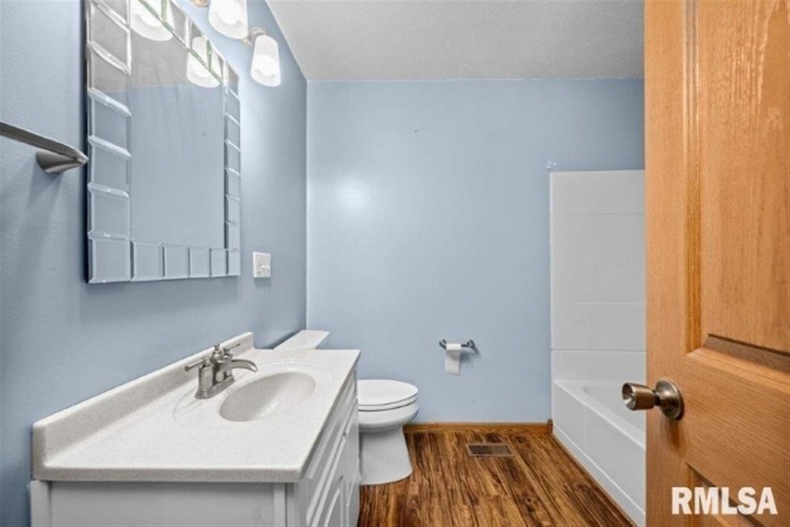 304 7th Street Hampton, IL 61256 - Photo 24 of 35 a bathroom with a sink and a mirror