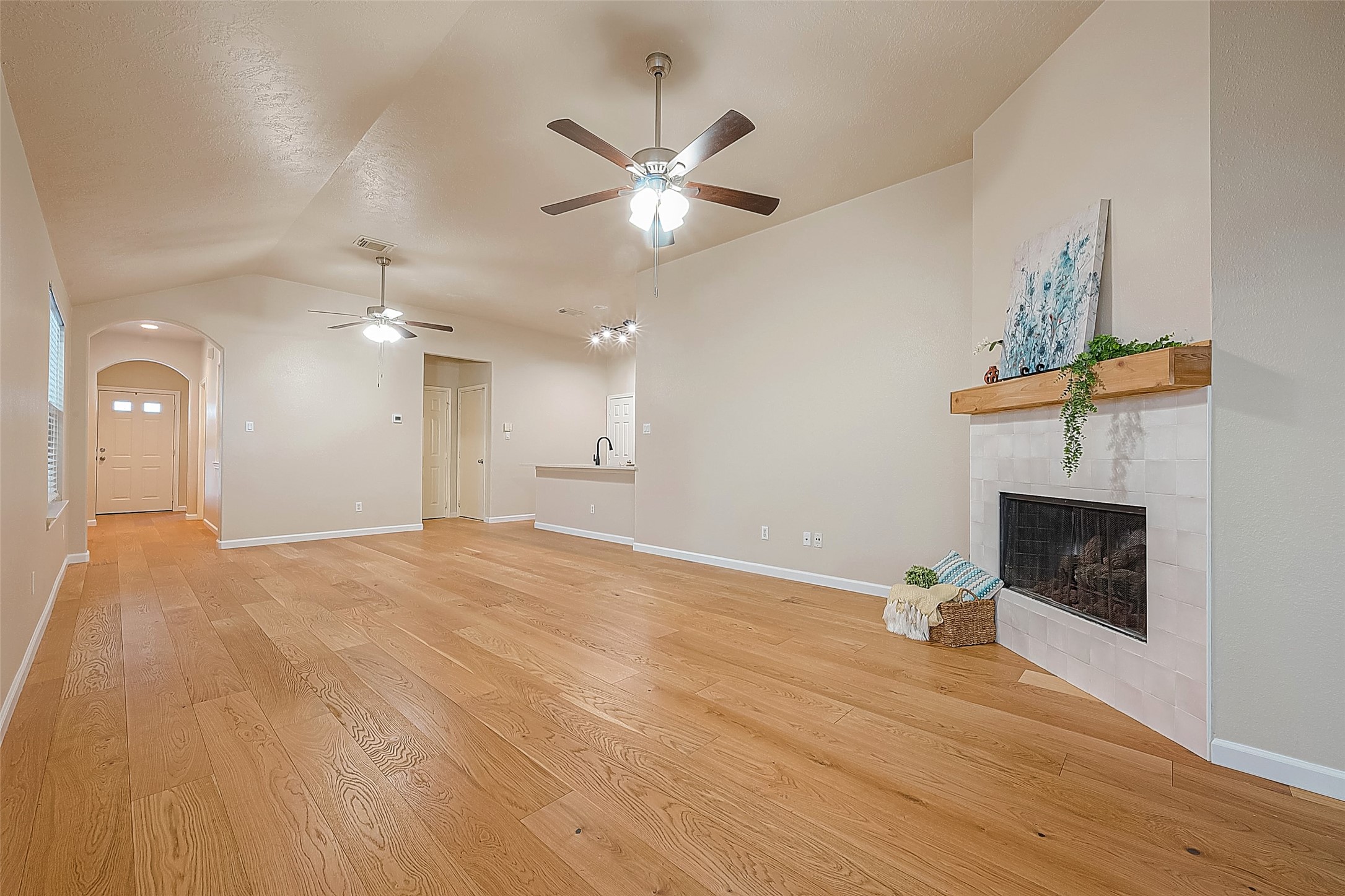 2910 Crescent Bend Road Spring, TX 77388 - Photo 11 of 30 a view of empty room with wooden floor and fan