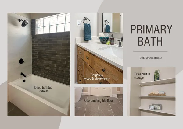 a bathroom with a bathtub and a sink