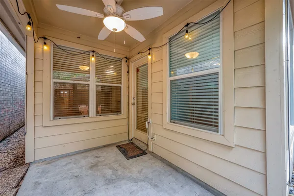 a view of outdoor space with seating area