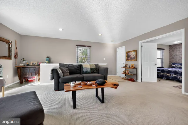 a living room with furniture and a couch