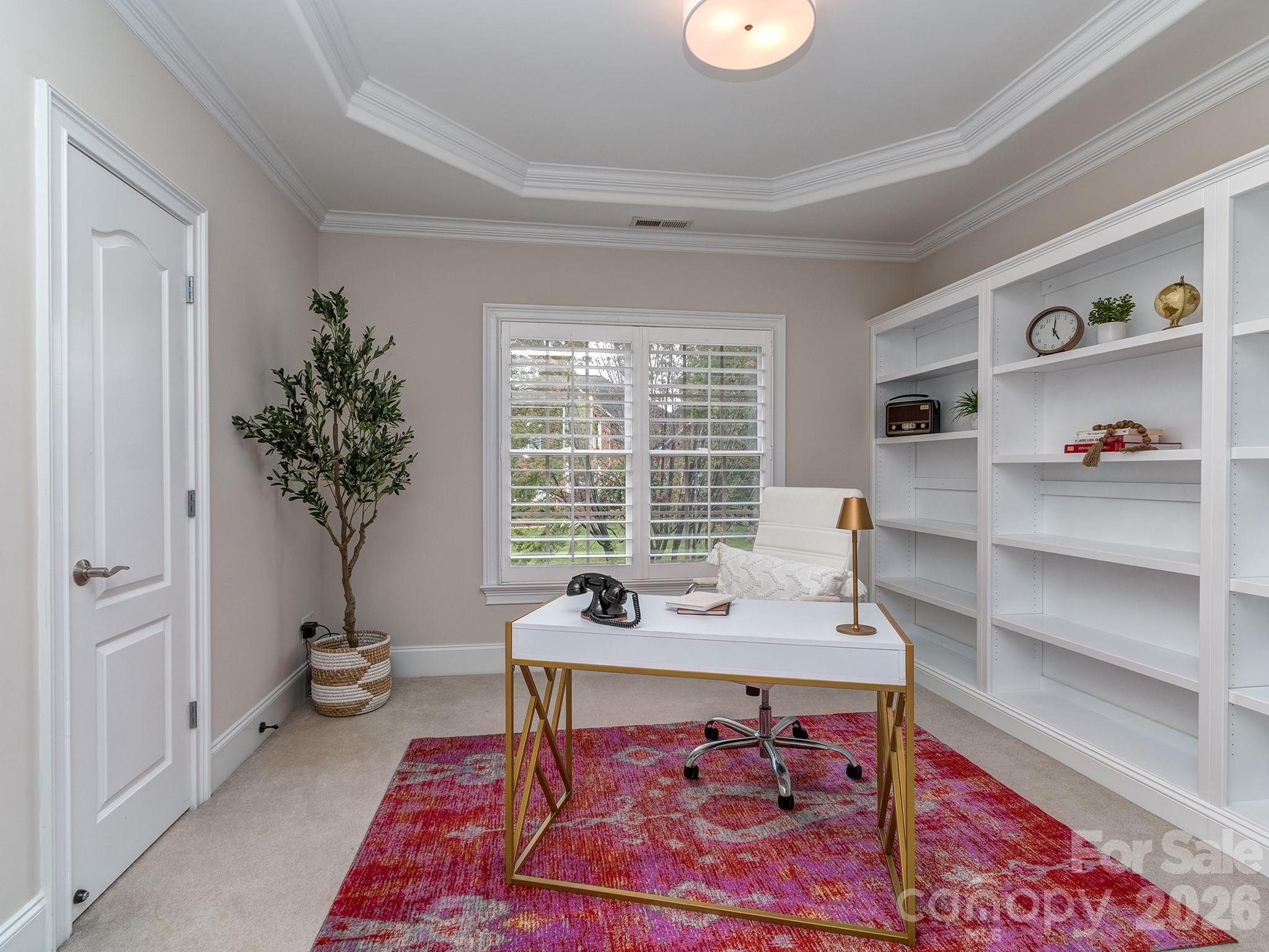 8208 Wingard Road Waxhaw, NC 28173 - Photo 25 of 41 a view of a workspace with furniture and a potted plant