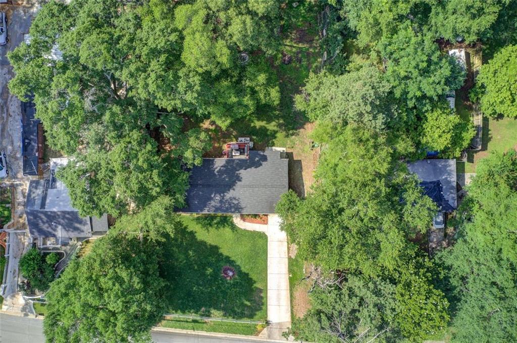 2619 Old Toney Road Ellenwood, GA 30294 - Photo 31 of 32 an aerial view of residential house with outdoor space and trees all around