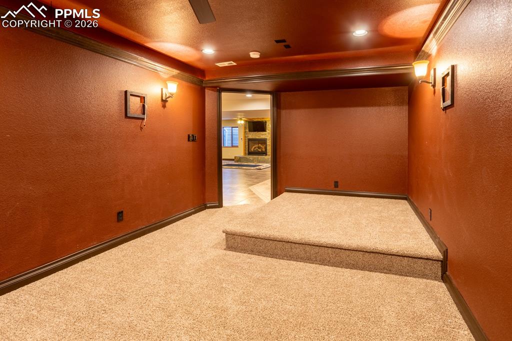 505 Cimarron Road Monument, CO 80132 - Photo 39 of 50 Basement media/theater room