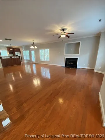 a view of a livingroom with a staircase