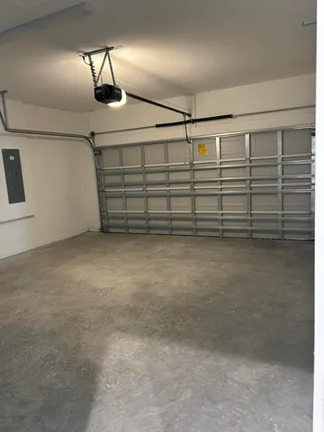 a view of an empty garage
