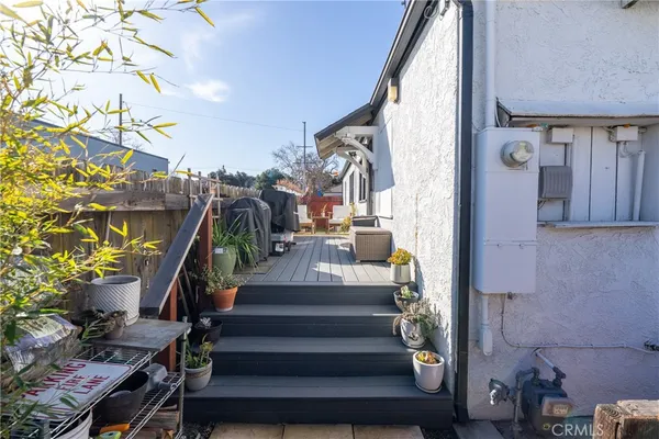 a view of a house with a patio