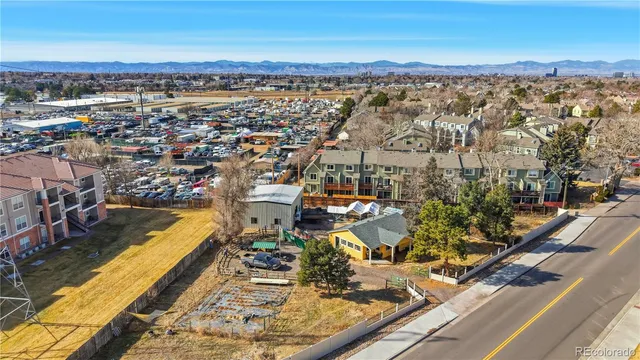 an aerial view of a city