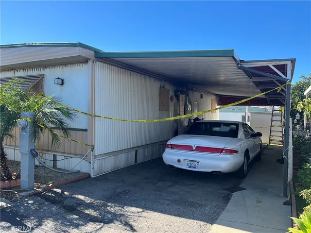 a car parked in front of a house