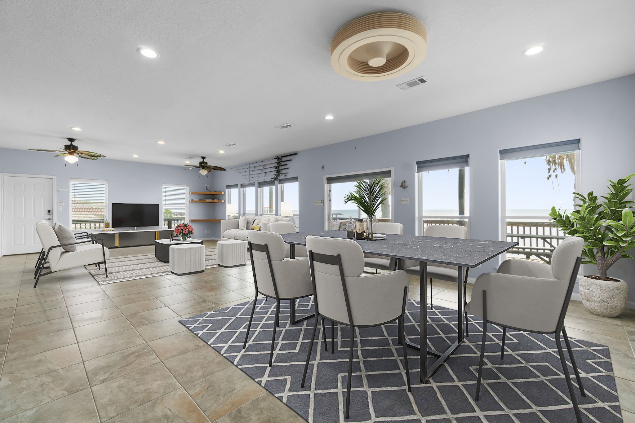427 2nd Street San Leon, TX 77539 - Photo 3 of 30 a view of a dining room with furniture and a large window