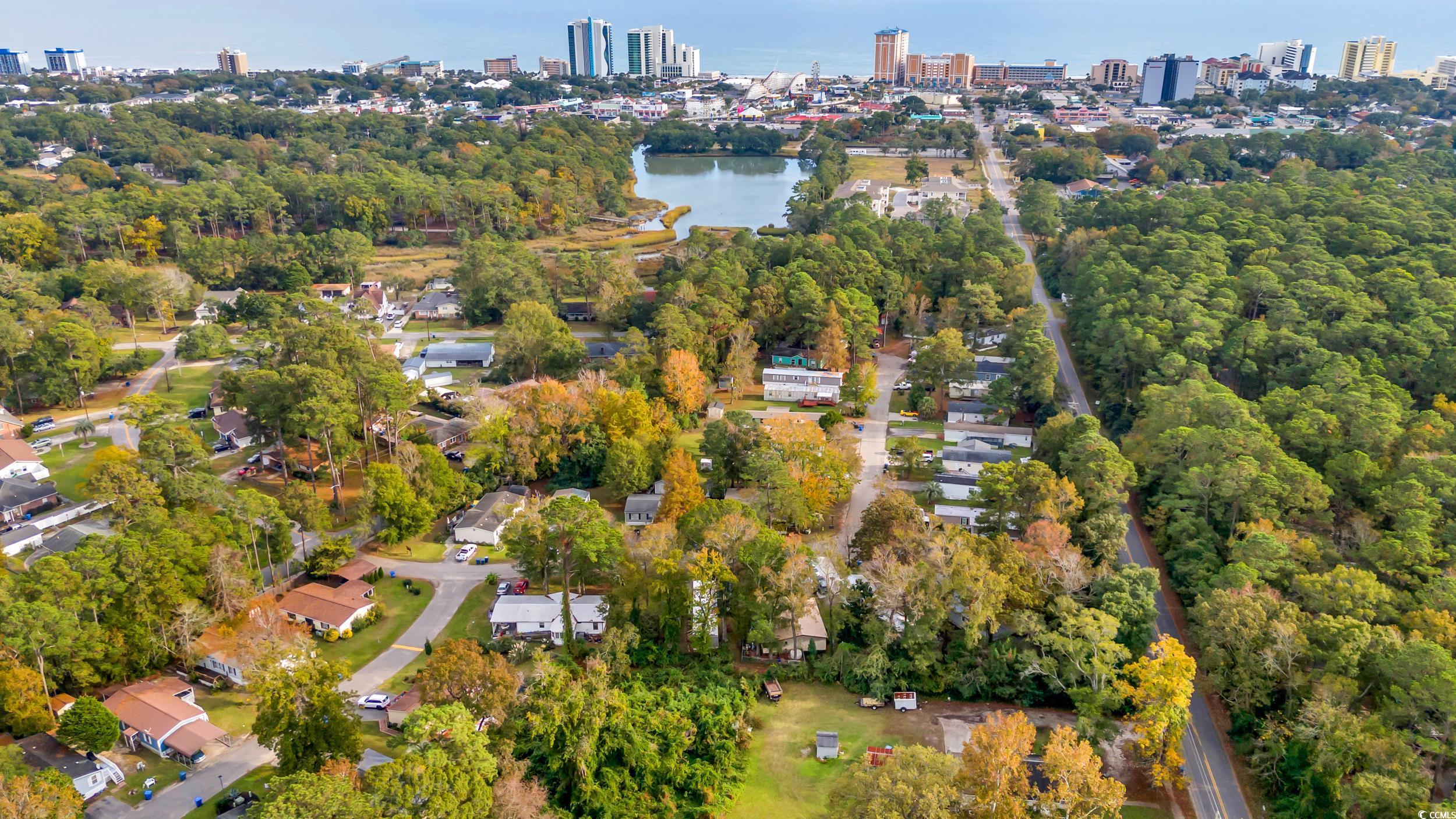 802 5th Avenue South Myrtle Beach, SC 29577 - Photo 6 of 11 Aerial view with a water view