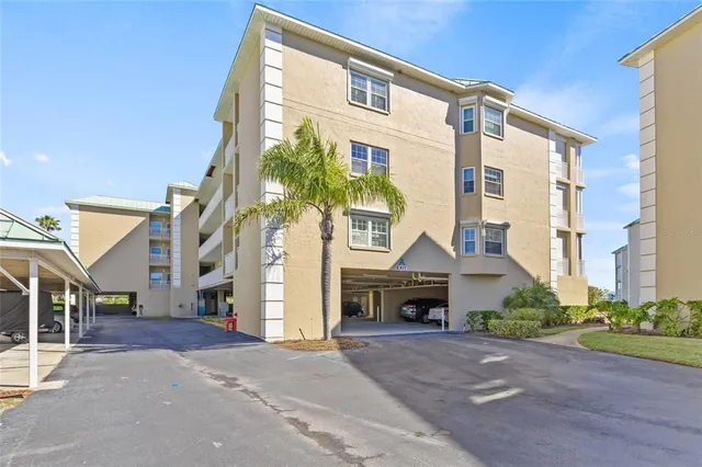 a view of a palm trees in a building
