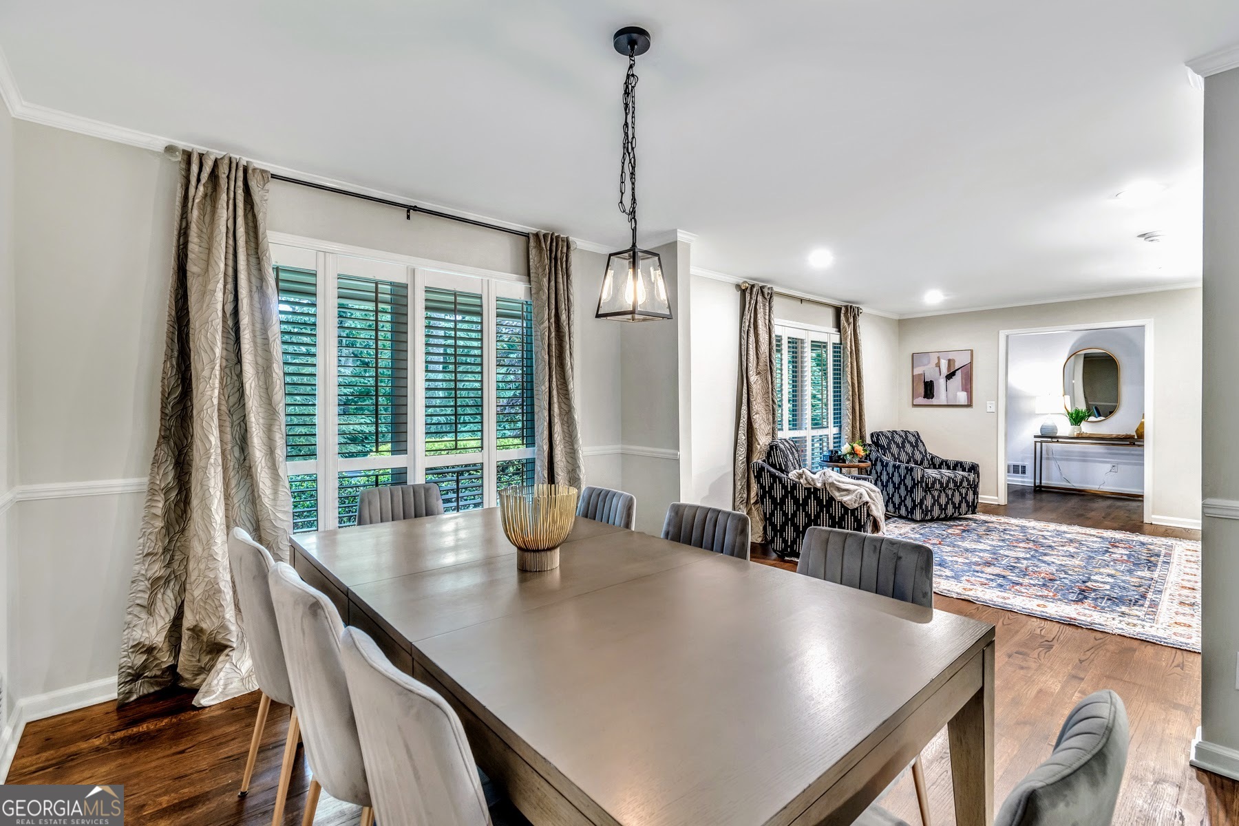 1897 Mt Vernon Road Dunwoody, GA 30338 - Photo 9 of 40 a view of a dining room with furniture window and outside view
