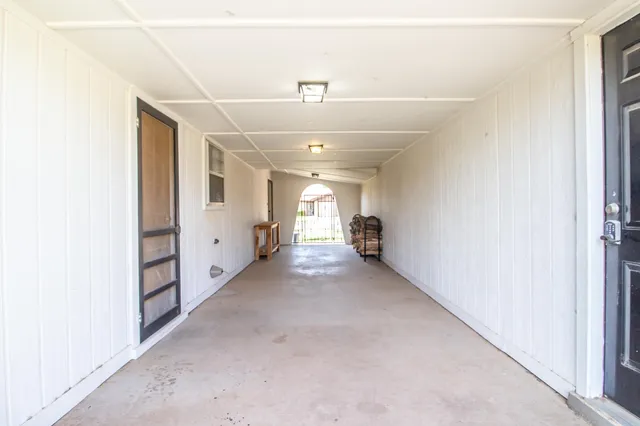 a view of a hallway with window