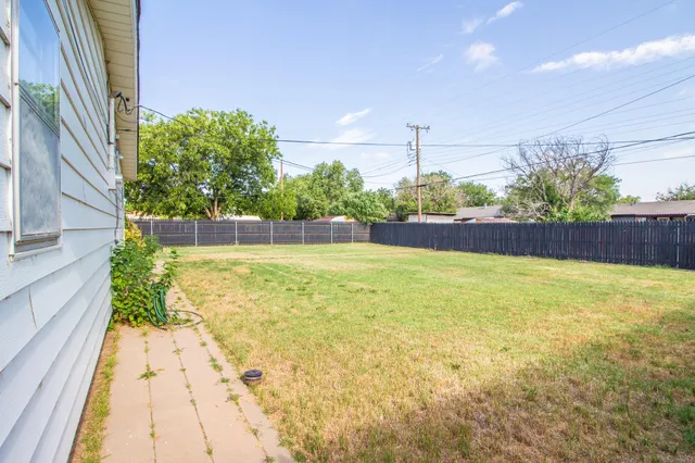 a view of yard from a building