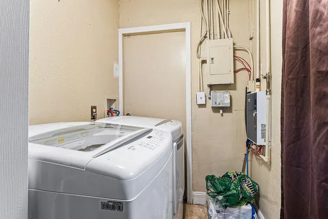 a bathroom with a sink and mirror